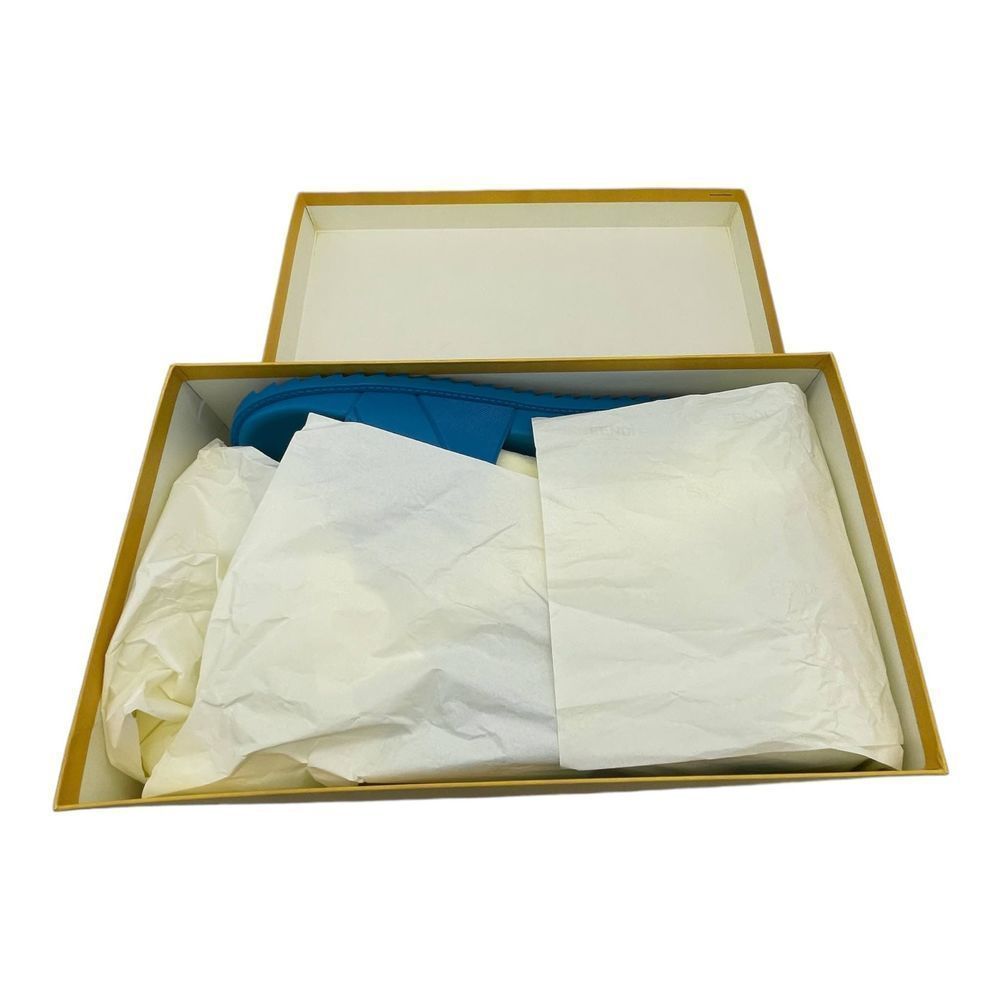 Blue Fendi FF logo Slides - Picture 11 of 12